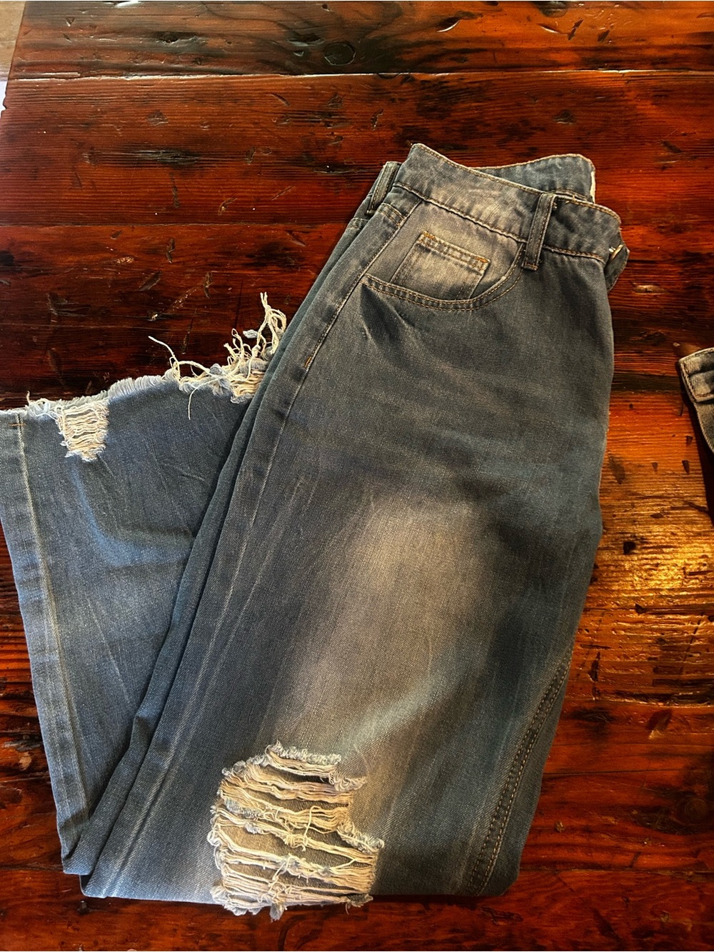Classic Distressed Women's Blue Jeans
